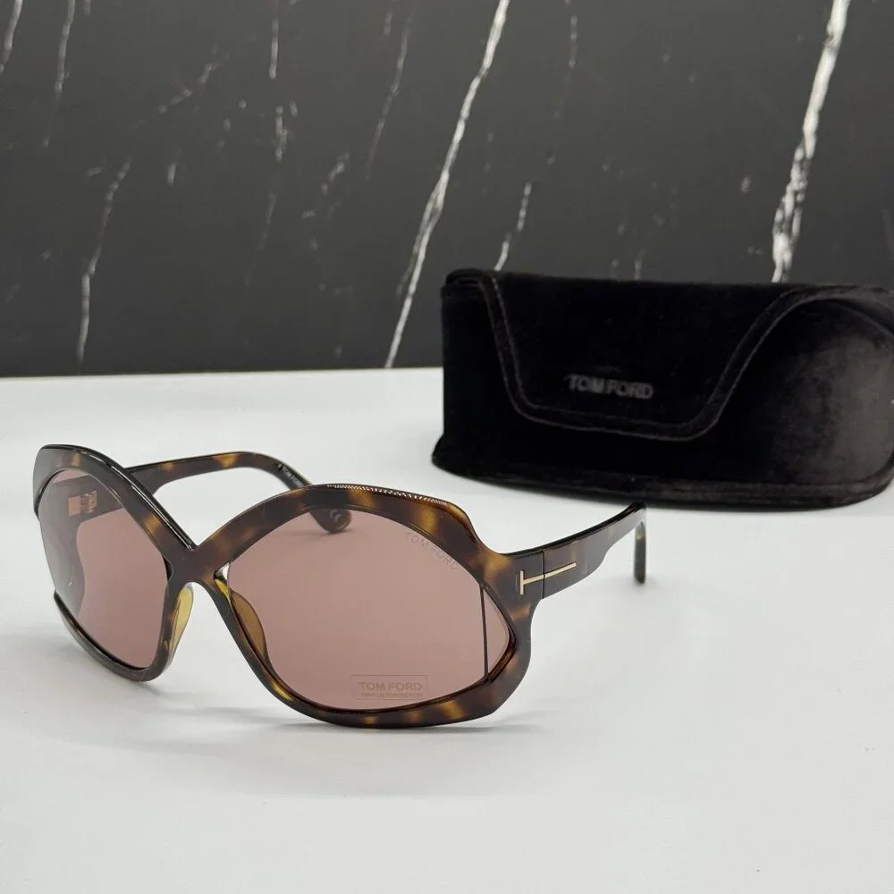 NEW TOM FORD CHEYENNE TF903 52E HAVANA WOMEN SUNGLASSES TOM FORD FT0903 52E